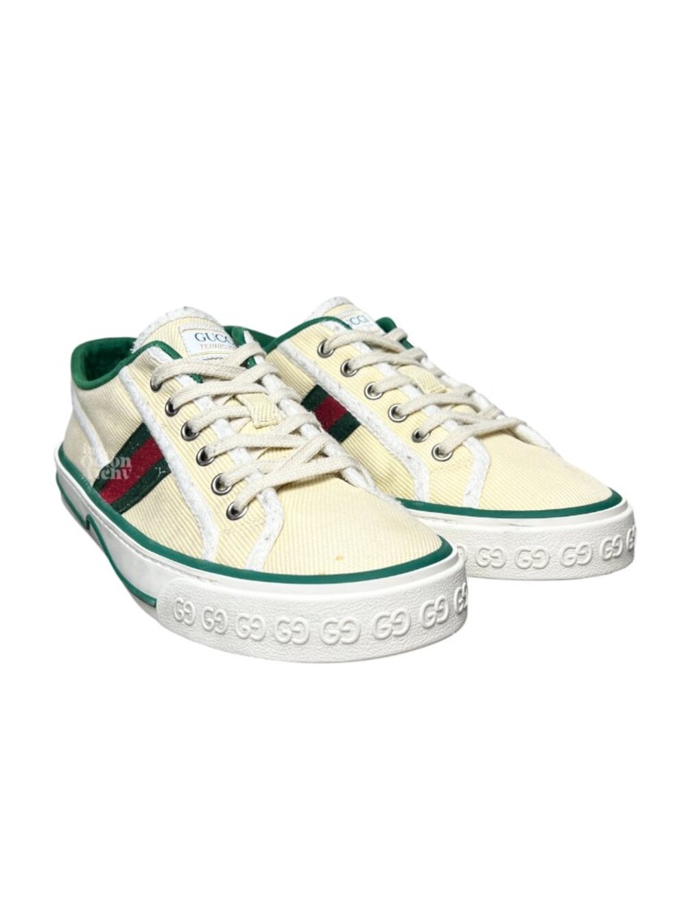 Men Size 8 US Gucci Tennis 1977 'Off White' 606111 GZO30 9361 Pre-Owned